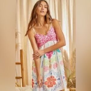 NWT Women’s Savannah Jane Floral Babydoll Embroidered Dress Size Large
